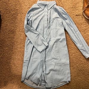Thin Denim Button Down Dress